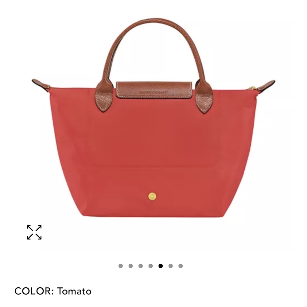 Longchamp
Le Pliage Small Top Handle Handbag tomato color